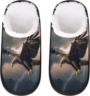 Cat Women's Indoor Bedroom Slippers Soft Fuzzy Slip On House Slippers for Winter Bedroom Outdoor