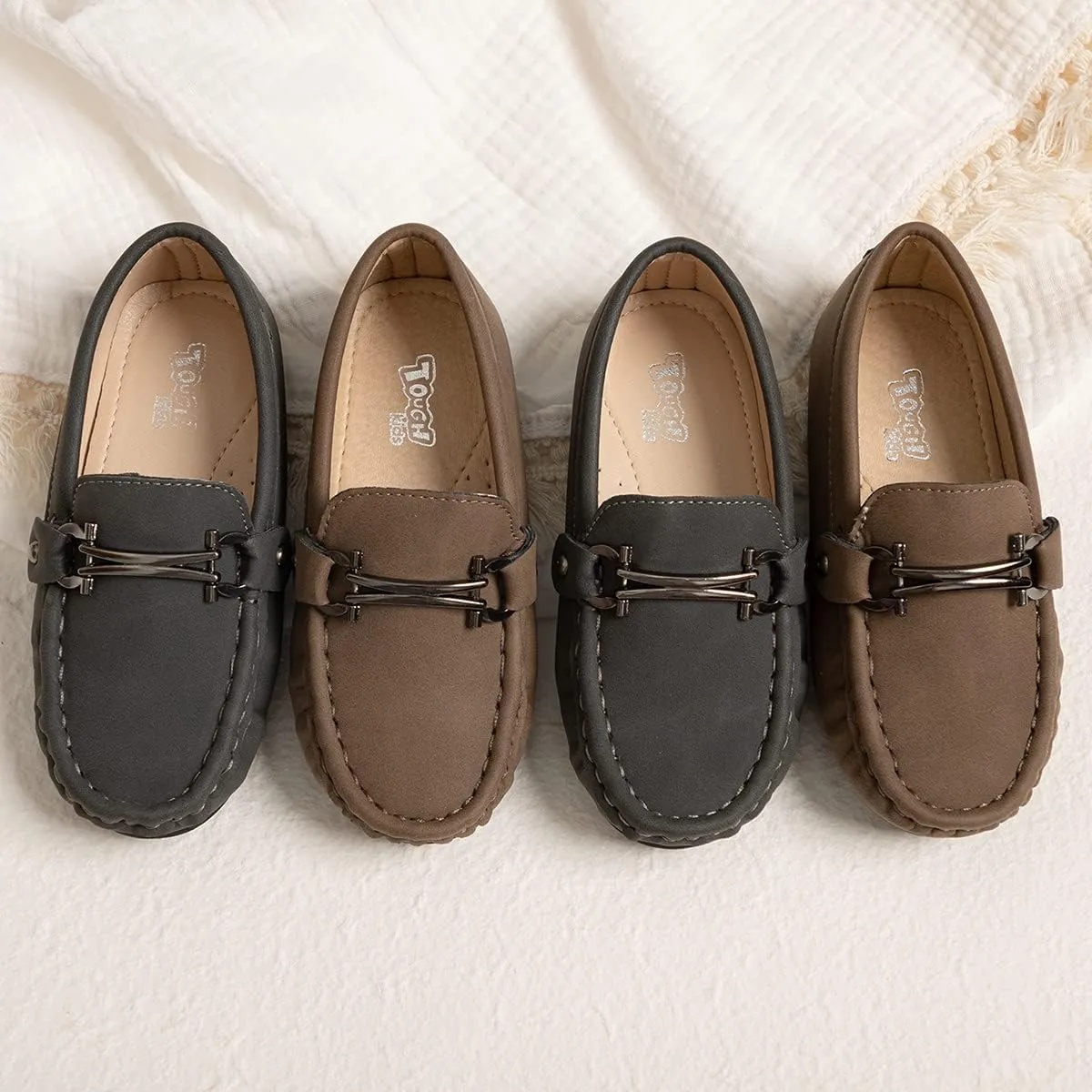 CENCIRILY Toddler Boys Girls Loafers Soft Slip On Little Kid Oxford Dress Flats Casual Boat Shoes School Uniform Moccasin Walking Shoes