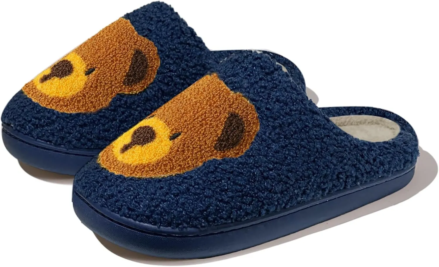Christmas Slippers Reindeer Slippers for Women and Men Holiday Halloween Slippers Indoor Bedroom Fluffy Warm Fleece Slippers Winter Soft Cozy Home Non-Slip Soft Plush Slip-on Wool Lined House Shoes