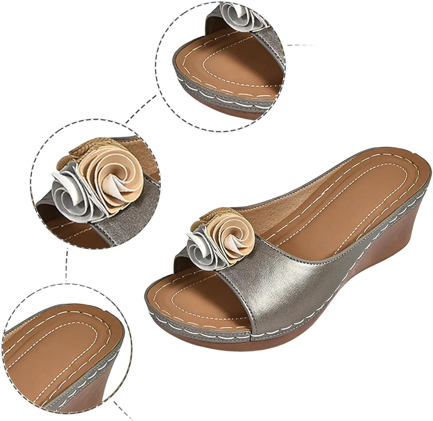 Chunky Heel Sandals for Women Comfortable Dressy High Chunky Block Beach Sandals - Comfortable Cute Fashion Trendy Heeled Sandal with Arch Support