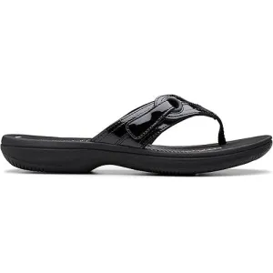 Clarks Women's Breeze Reyna Black Pat 26181806