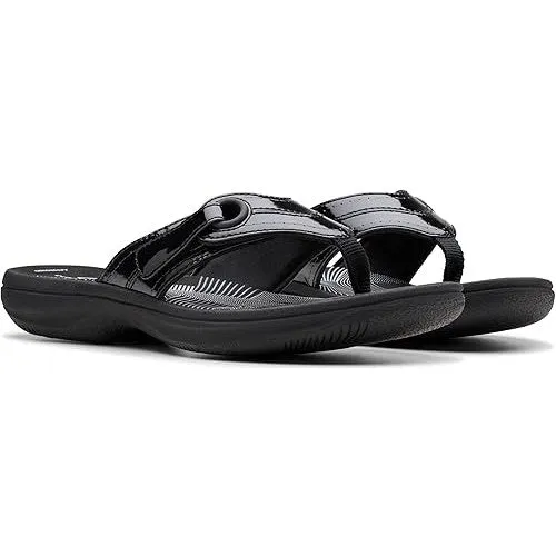 Clarks Women's Breeze Reyna Black Pat 26181806