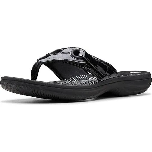 Clarks Women's Breeze Reyna Black Pat 26181806