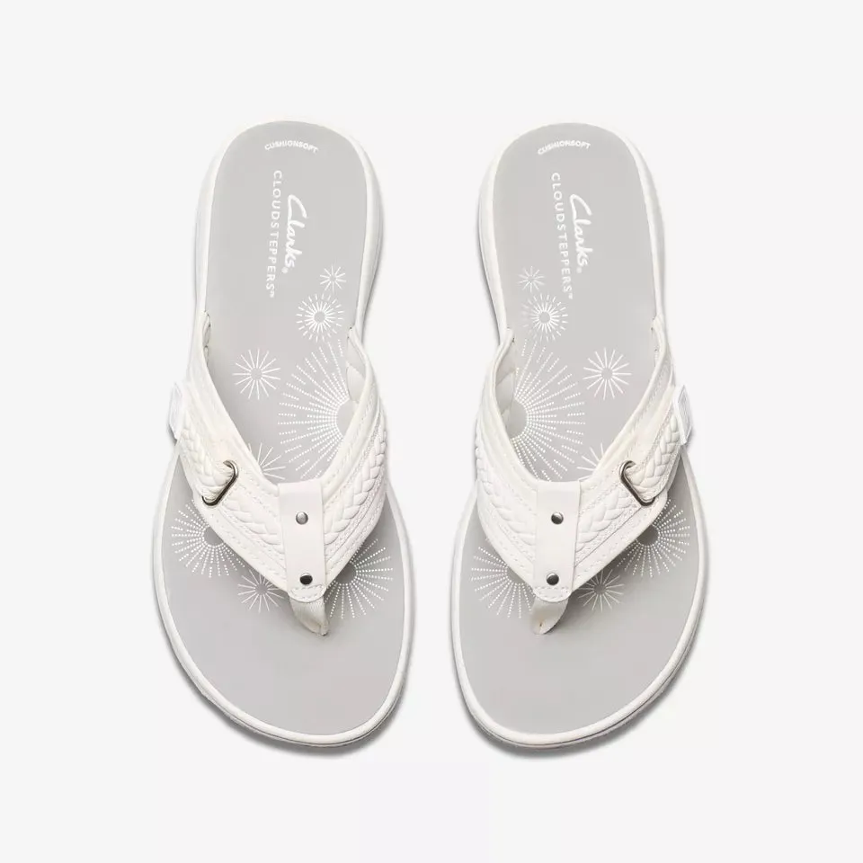 Clarks Women's BreezeLux Sun White 26181846