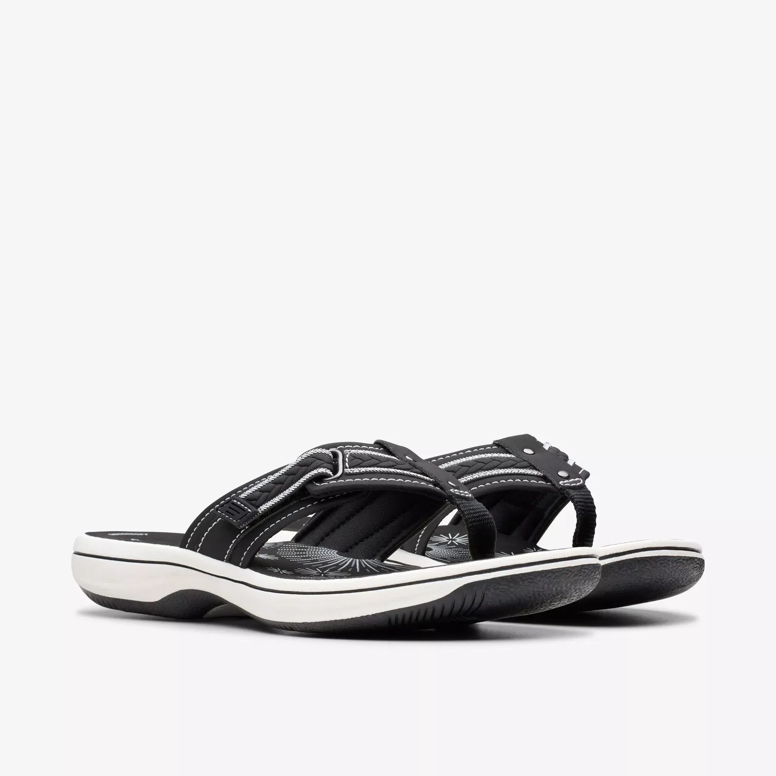 Clarks Women's Breezey Sun H Black Patent 26182349