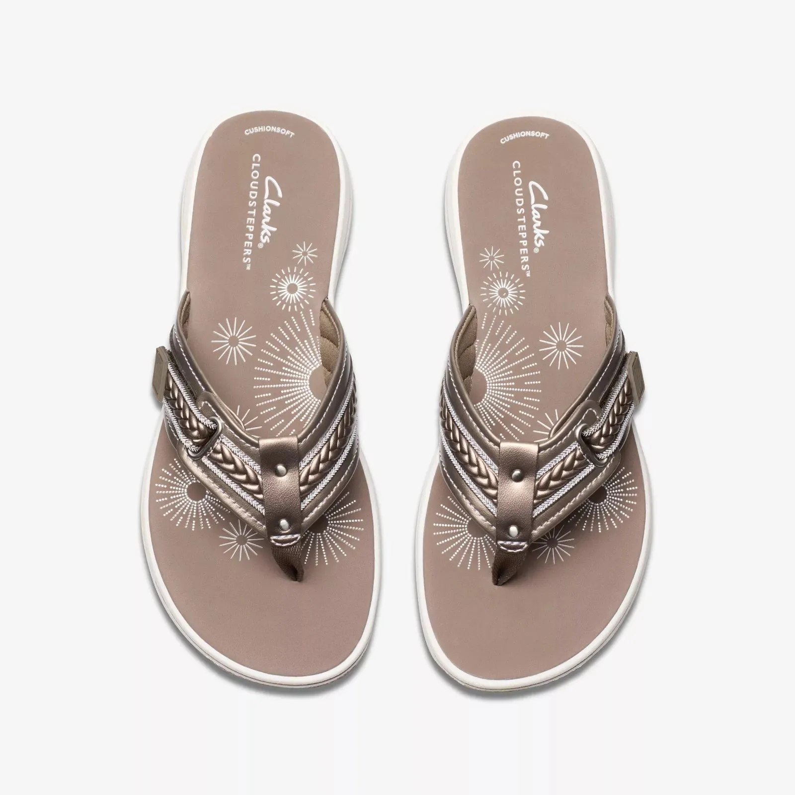 Clarks Women's Breezey Sun H Pewter 26182353
