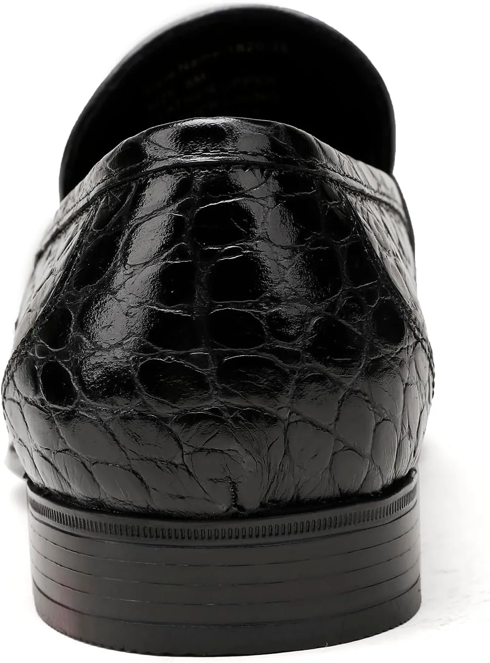 Classic Leather Dress Shoes for Men, Premium Alligator Printed Bussiness Dress Slip on Loafer for Mens