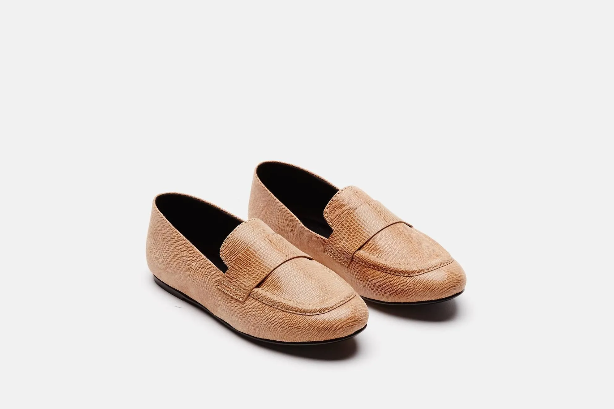 Claude Loafer - Embossed Tan Lizard