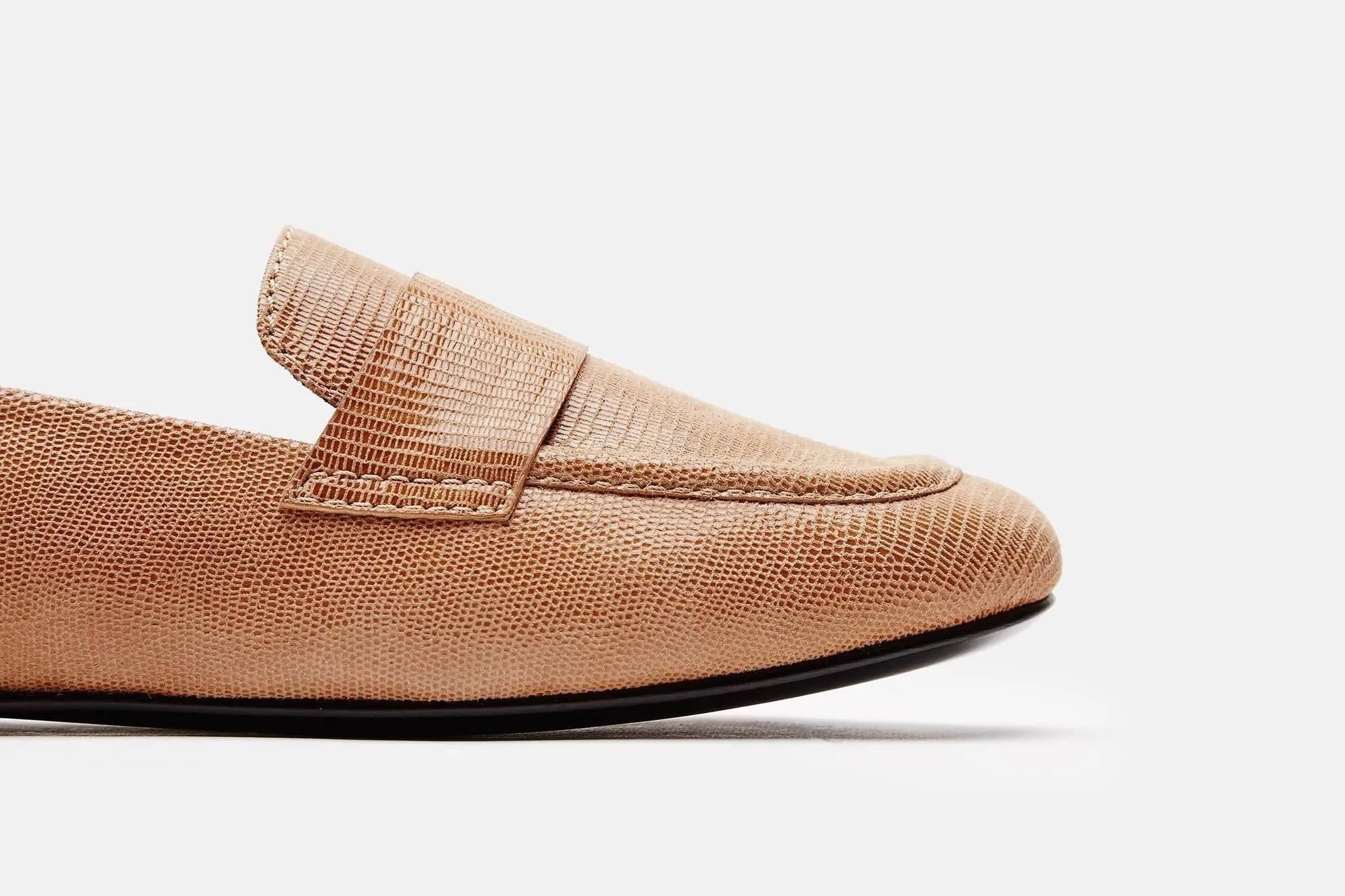 Claude Loafer - Embossed Tan Lizard