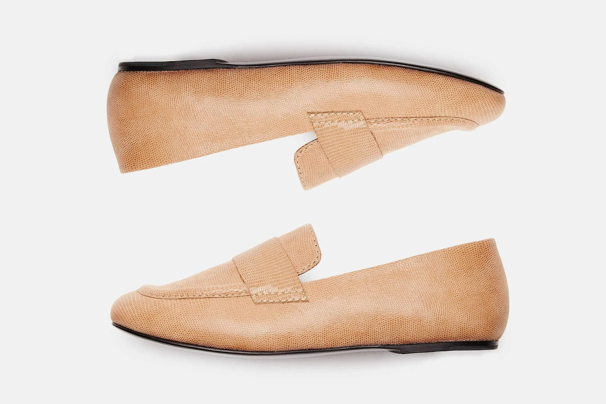 Claude Loafer - Embossed Tan Lizard