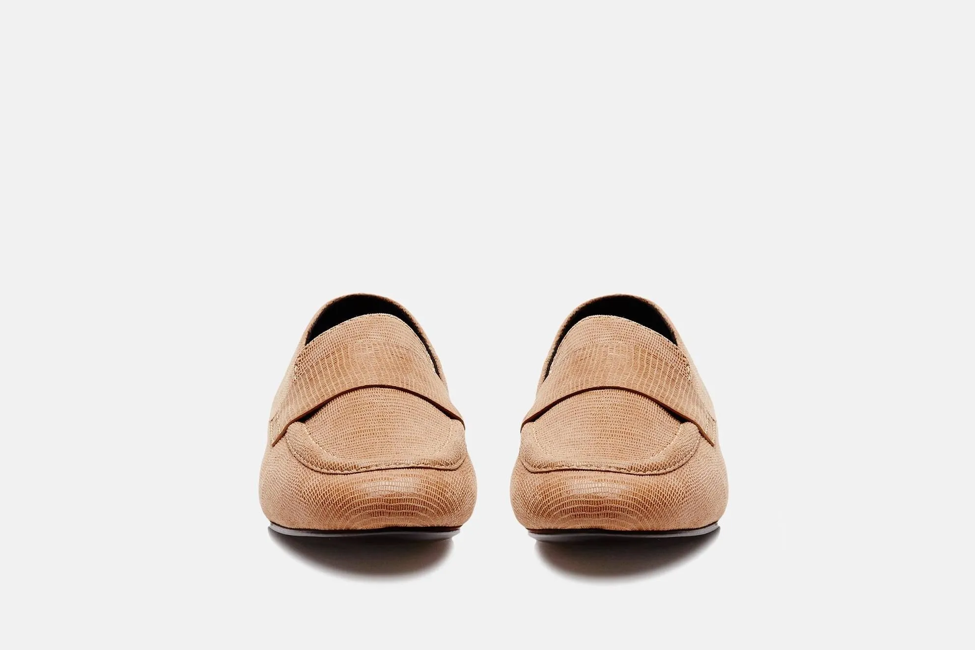 Claude Loafer - Embossed Tan Lizard