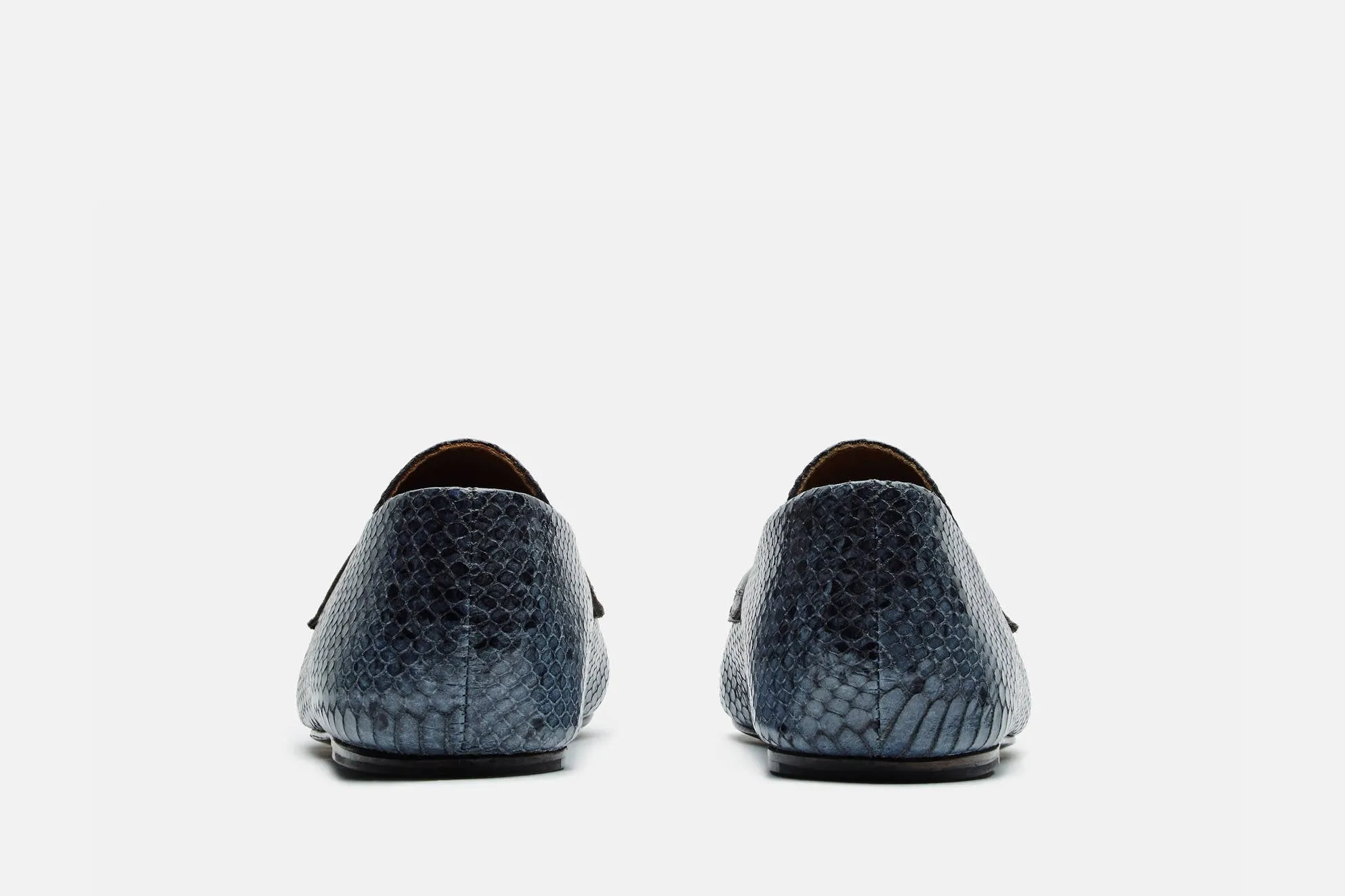 Claude Loafer with Band - Ink Blue Embossed Snake/Lead Band