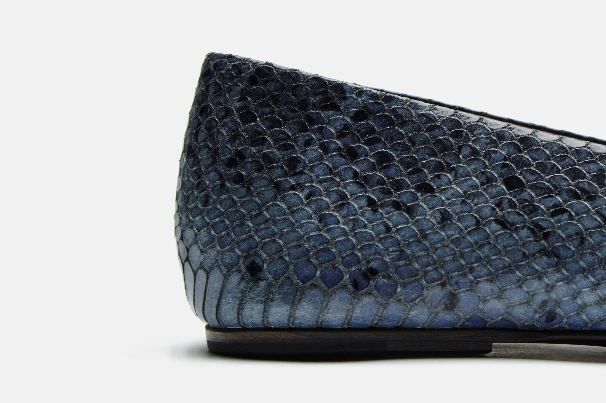Claude Loafer with Band - Ink Blue Embossed Snake/Lead Band