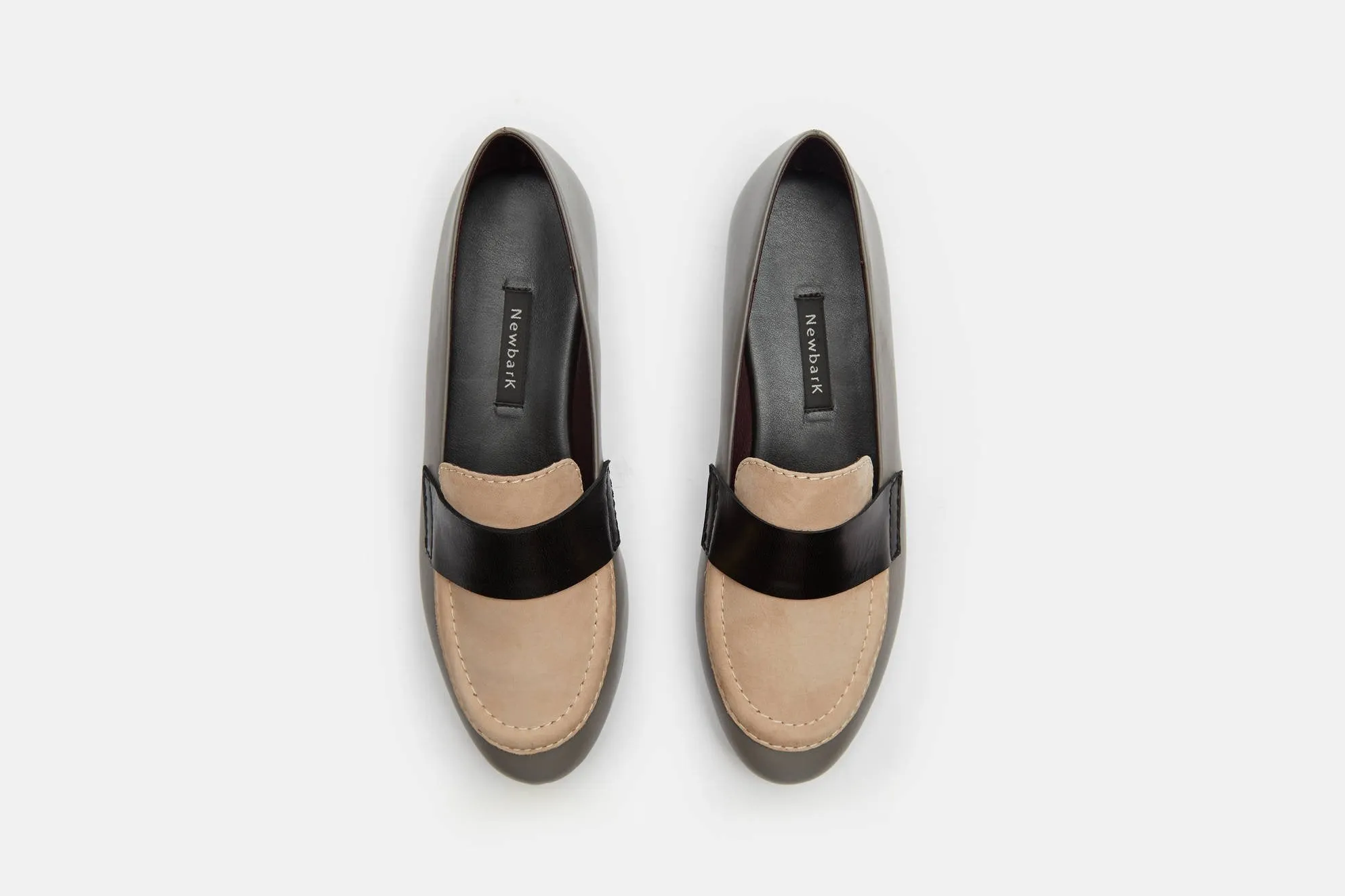 Claude Penny Loafer - Dove Grey/Nude/Black