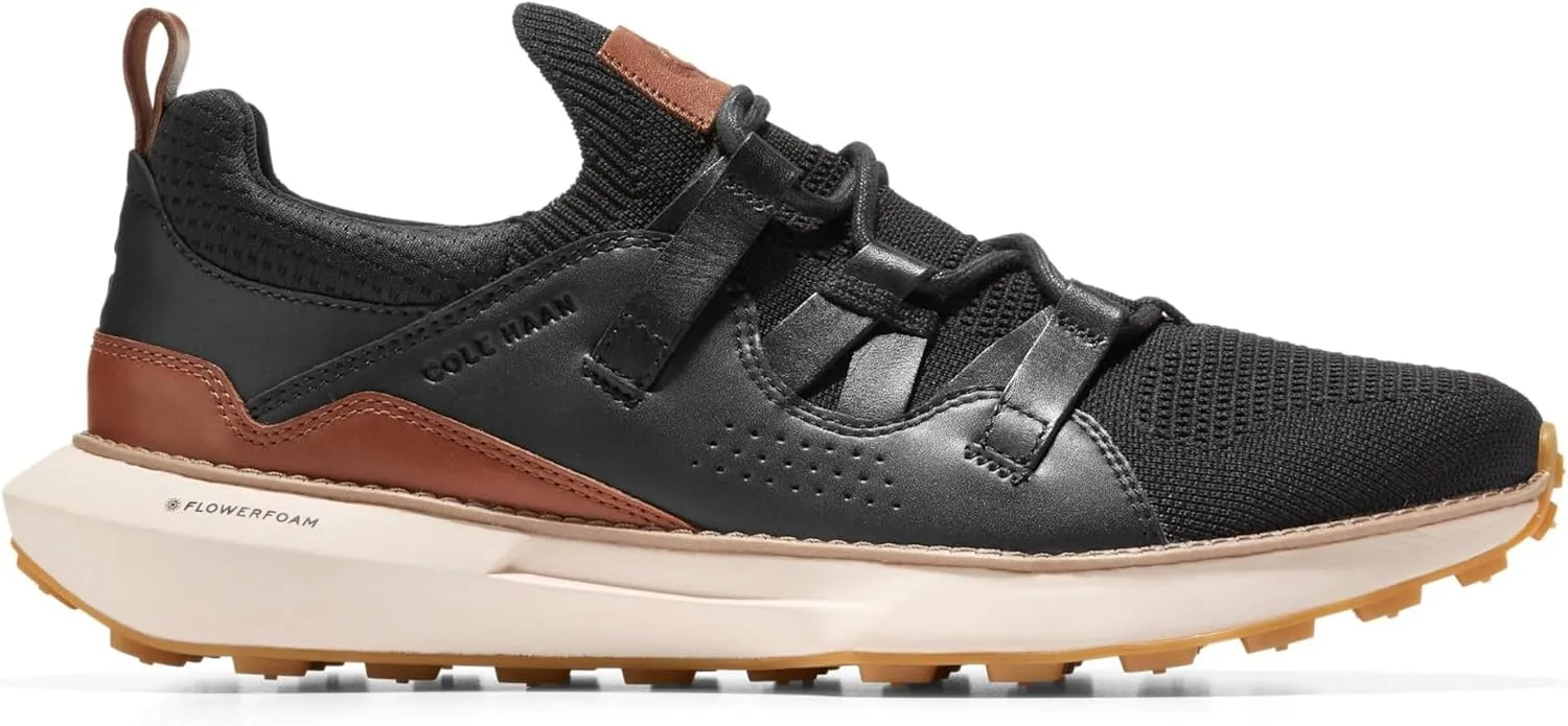 Cole Haan Men's Grand Motion Woven Stitch 2, Black/British Tan/Ivory, 7.5-M US