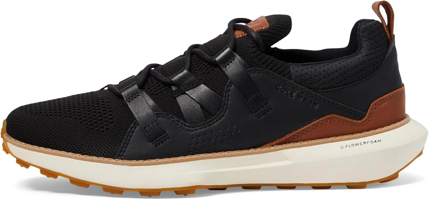 Cole Haan Men's Grand Motion Woven Stitch 2, Black/British Tan/Ivory, 7.5-M US
