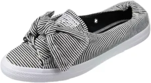 Converse Women's Knot Striped Chambray Slip on Sneaker