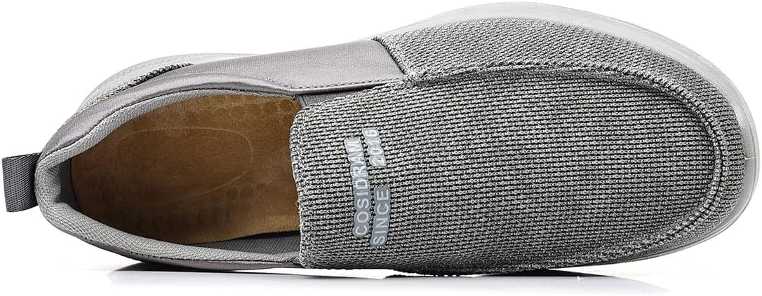 COSIDRAM Mens Casual Slip on Loafers Shoes Breathable Comfortable Non Slip Soft Walking Shoes Daily Flats