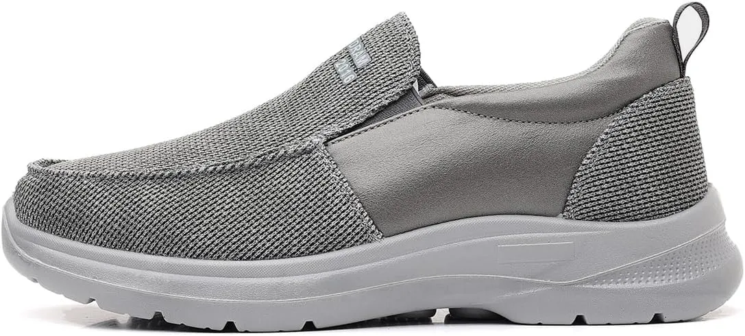 COSIDRAM Mens Casual Slip on Loafers Shoes Breathable Comfortable Non Slip Soft Walking Shoes Daily Flats