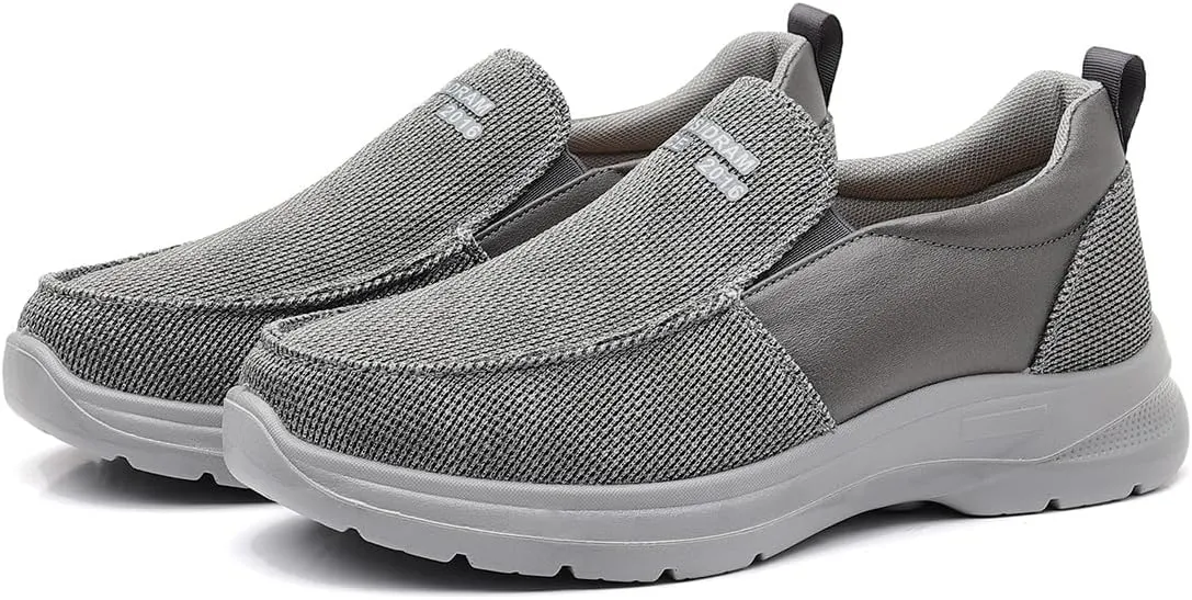 COSIDRAM Mens Casual Slip on Loafers Shoes Breathable Comfortable Non Slip Soft Walking Shoes Daily Flats