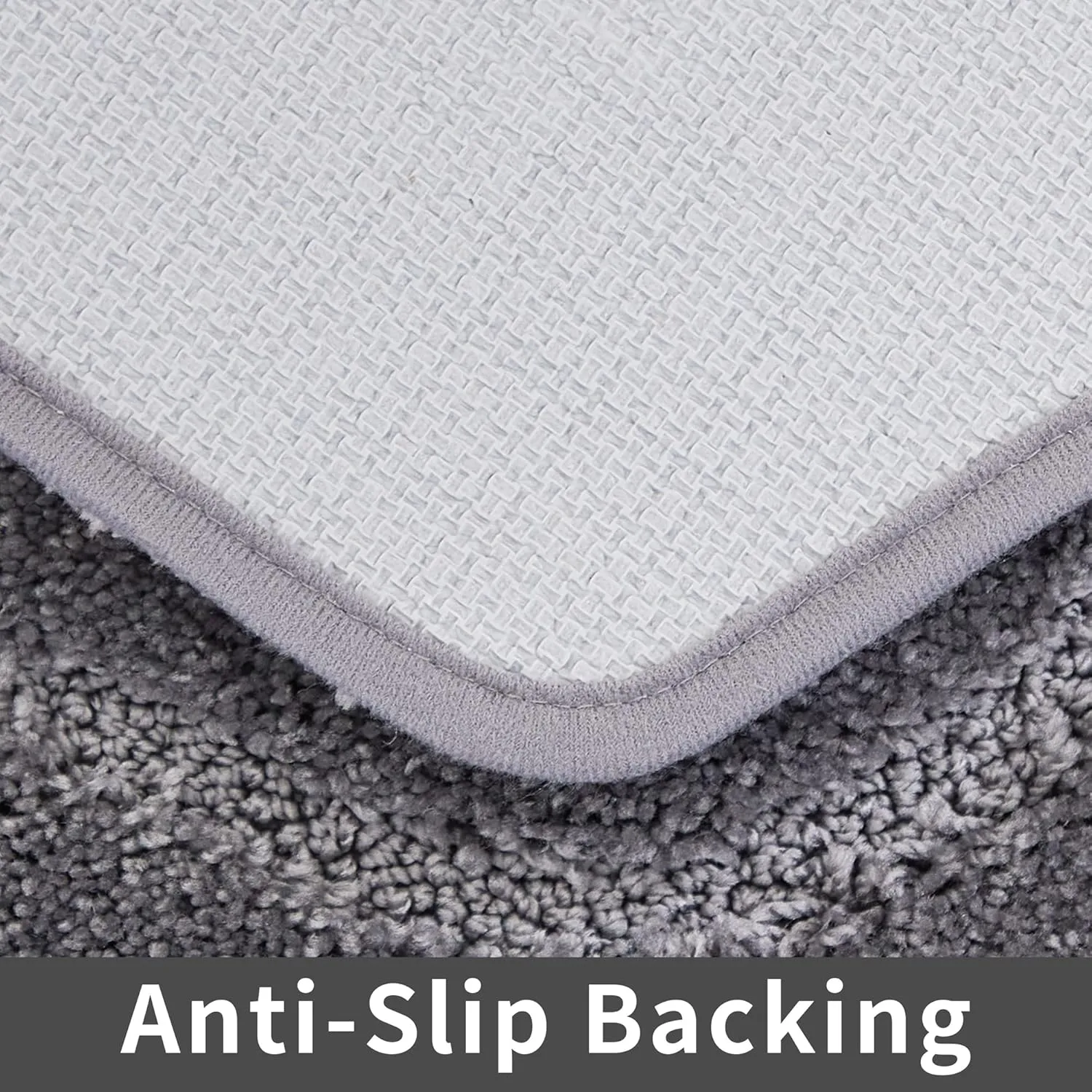 COSY HOMEER Extra Thick Bath Rugs for Bathroom - Anti-Slip Bath Linen Sets Mats Soft Plush Yarn Shaggy 100% Strong Polyeste Living Room Bedroom Water Absorbent(Grey,17x27 - Inches)