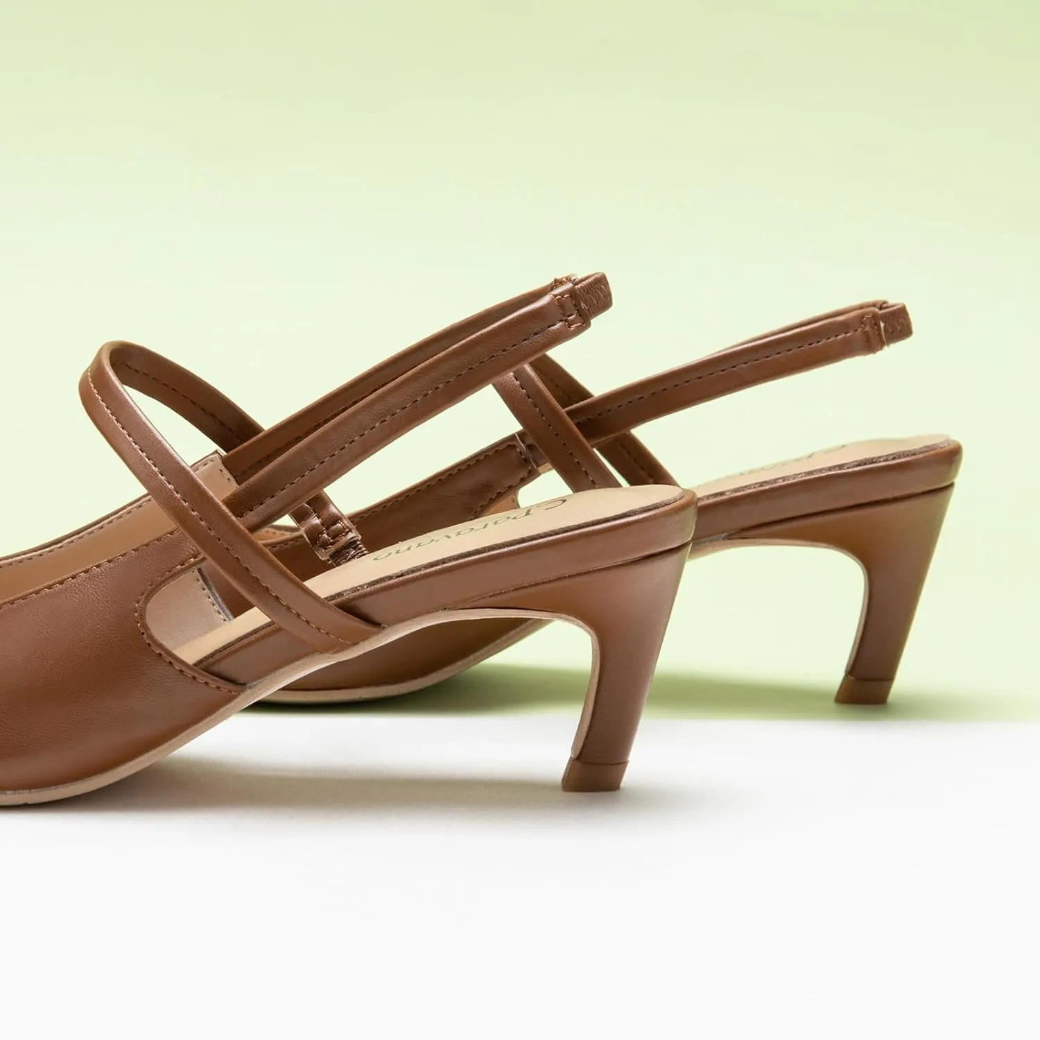 C.Paravano Women's Slingback Flats & Heels - Pointed Toe, Ankle Strap, Comfortable Leather Dress Shoes