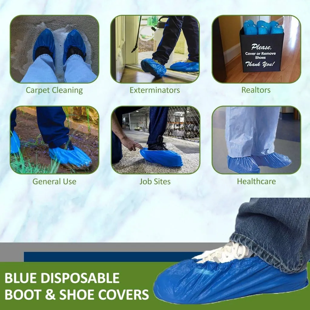 CPE Blue Shoe & Boot Covers (.55 mm)XXL 100 pk