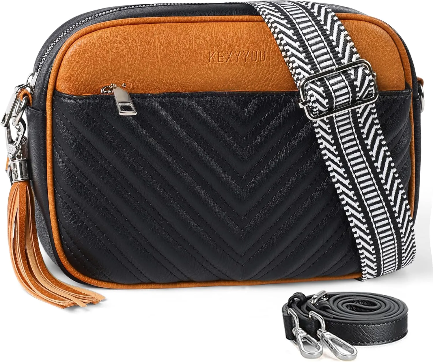 Crossbody Bags for Women Soft Leather Crossbody Purses Small Shoulder Handbags with Two Adjustable Straps