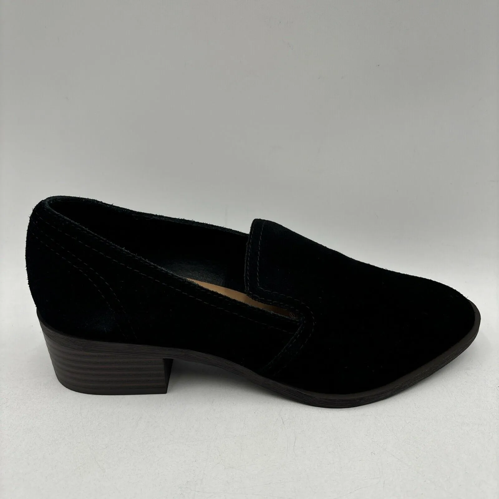 Crown Vintage Samali Loafer in Black Suede Size 7M - Very Good