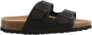 CUSHIONAIRE Lane Cork Footbed Sandals for Women – Comfortable Double Buckle Slip-On with Genuine Suede Footbed & Arch Support Slides for Women Footwear
