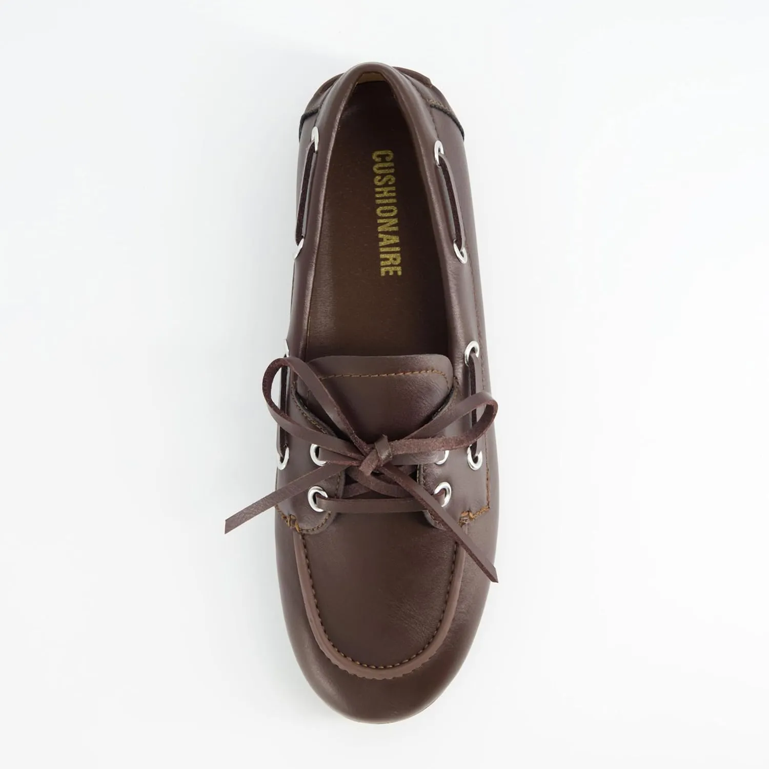 CUSHIONAIRE Women's Anchor Boat Shoe – Classic Slip-On Moccasin Loafer with Nautical Detailing   Memory Foam, Wide Widths Available