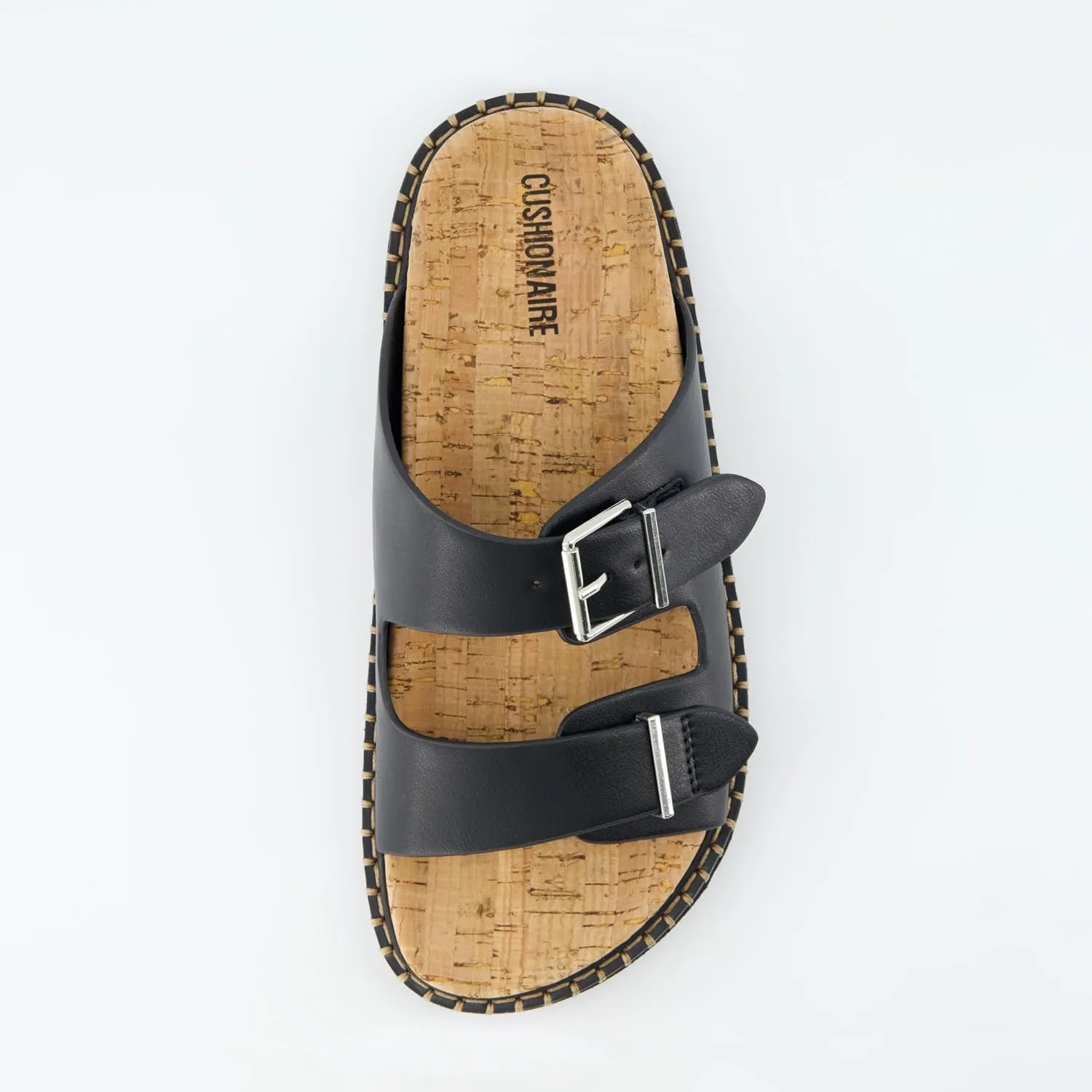 CUSHIONAIRE Women's Charming Cork footbed Sandal with  Comfort