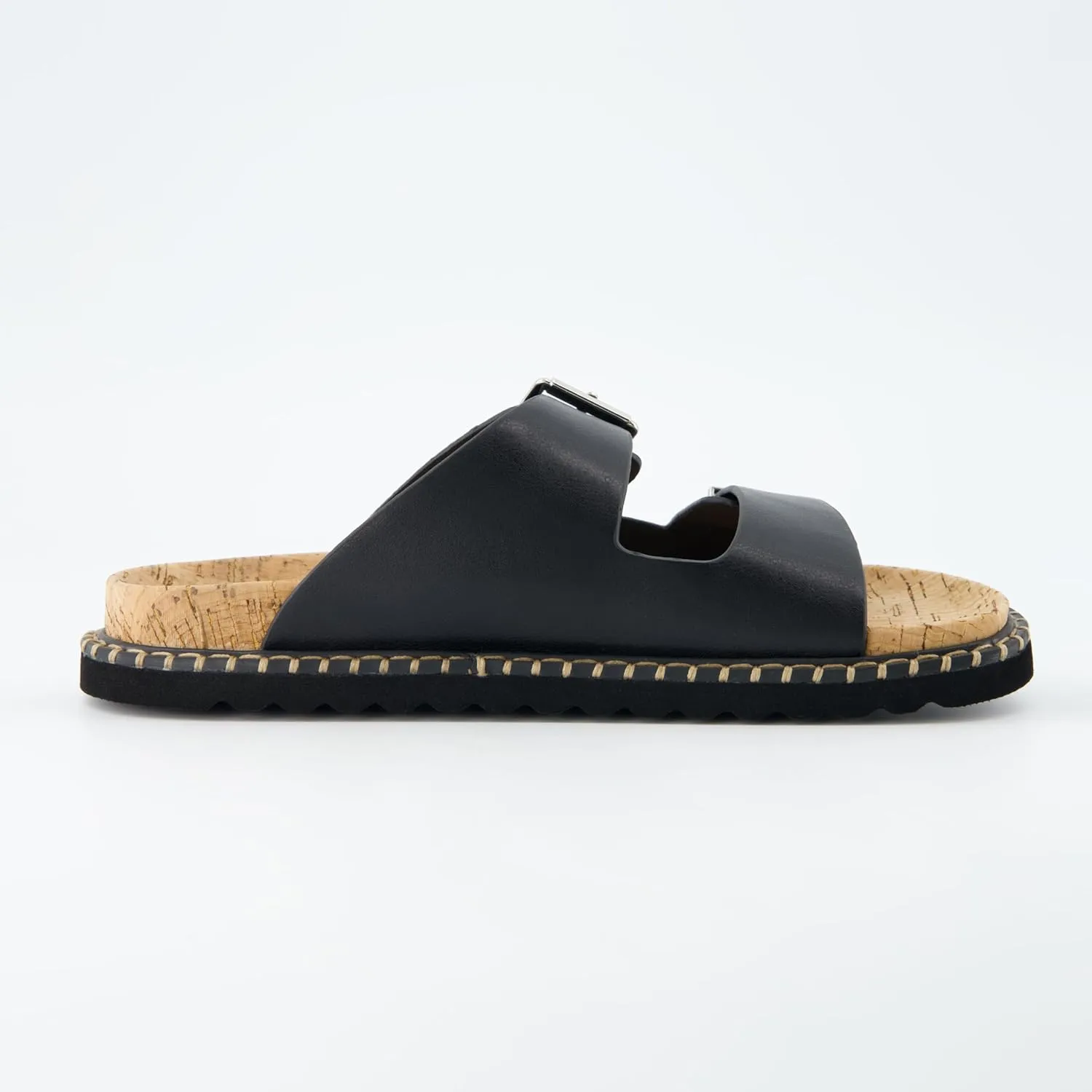 CUSHIONAIRE Women's Charming Cork footbed Sandal with  Comfort