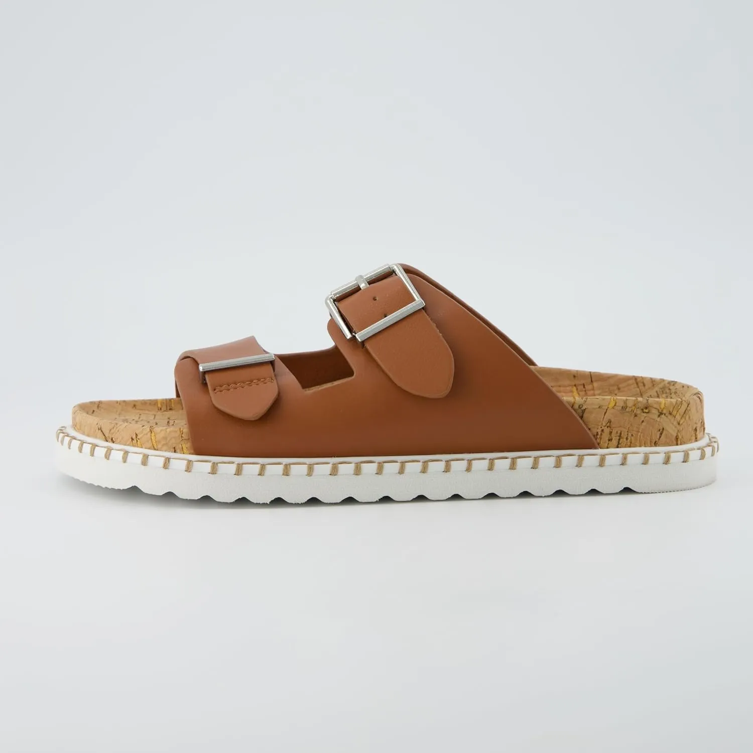 CUSHIONAIRE Women's Charming Cork footbed Sandal with  Comfort