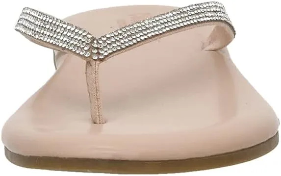 CUSHIONAIRE Women's Ciara Jeweled Flip Flop Sandal with Memory Foam