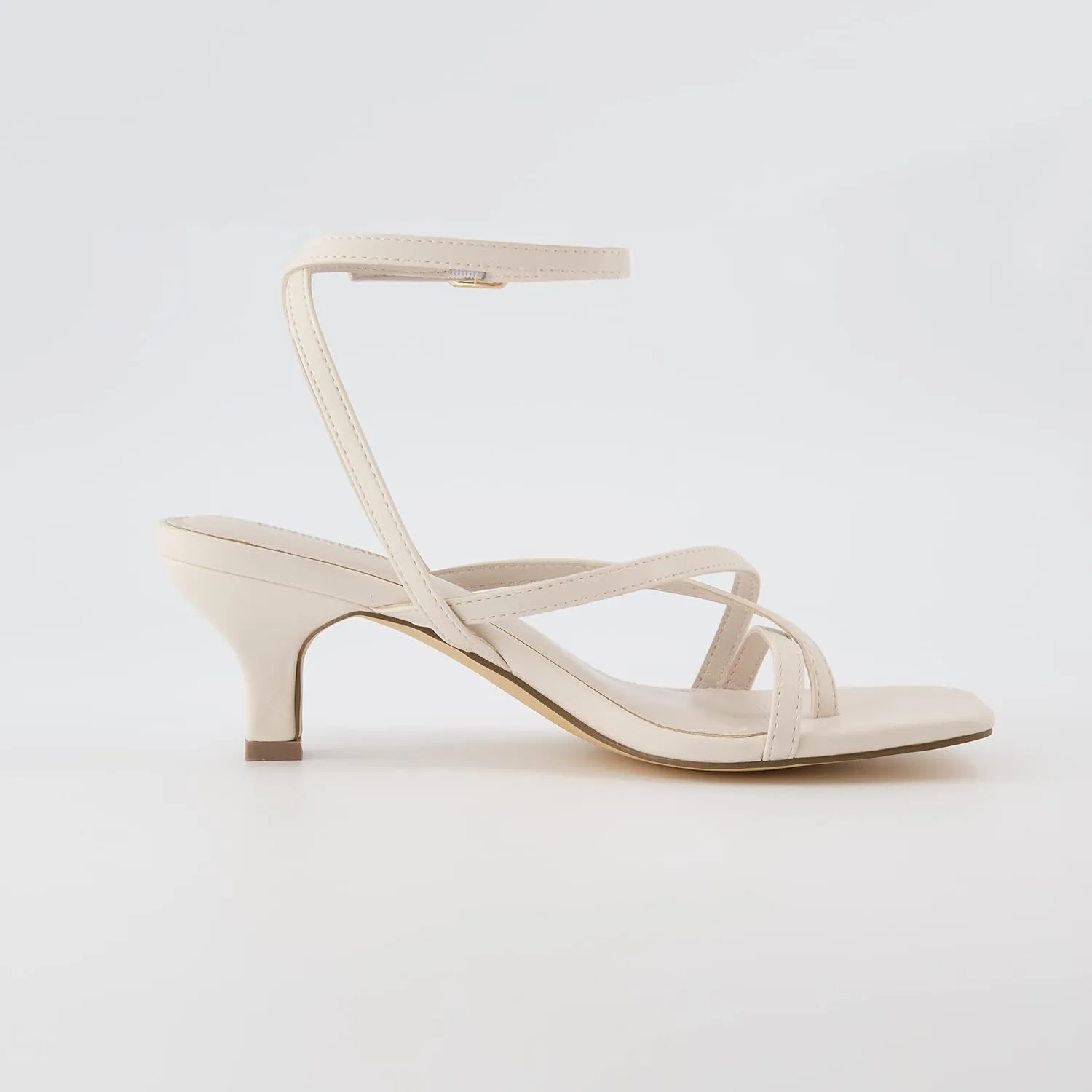CUSHIONAIRE Women's Kitten heel sandal  Memory Foam and Wide Widths Available