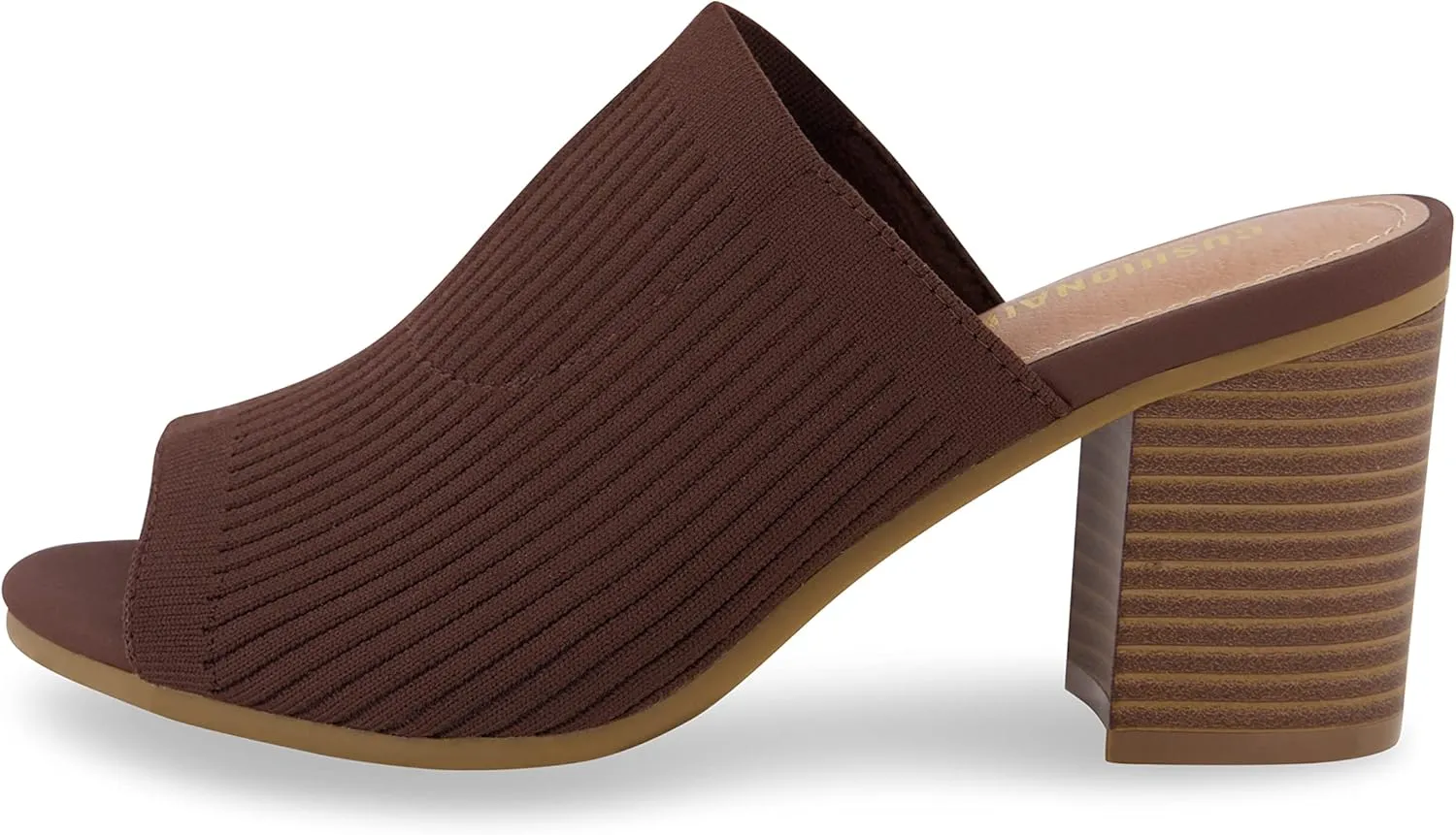 CUSHIONAIRE Women's Nima Knit Heel Sandal  Memory Foam, Wide Widths Available