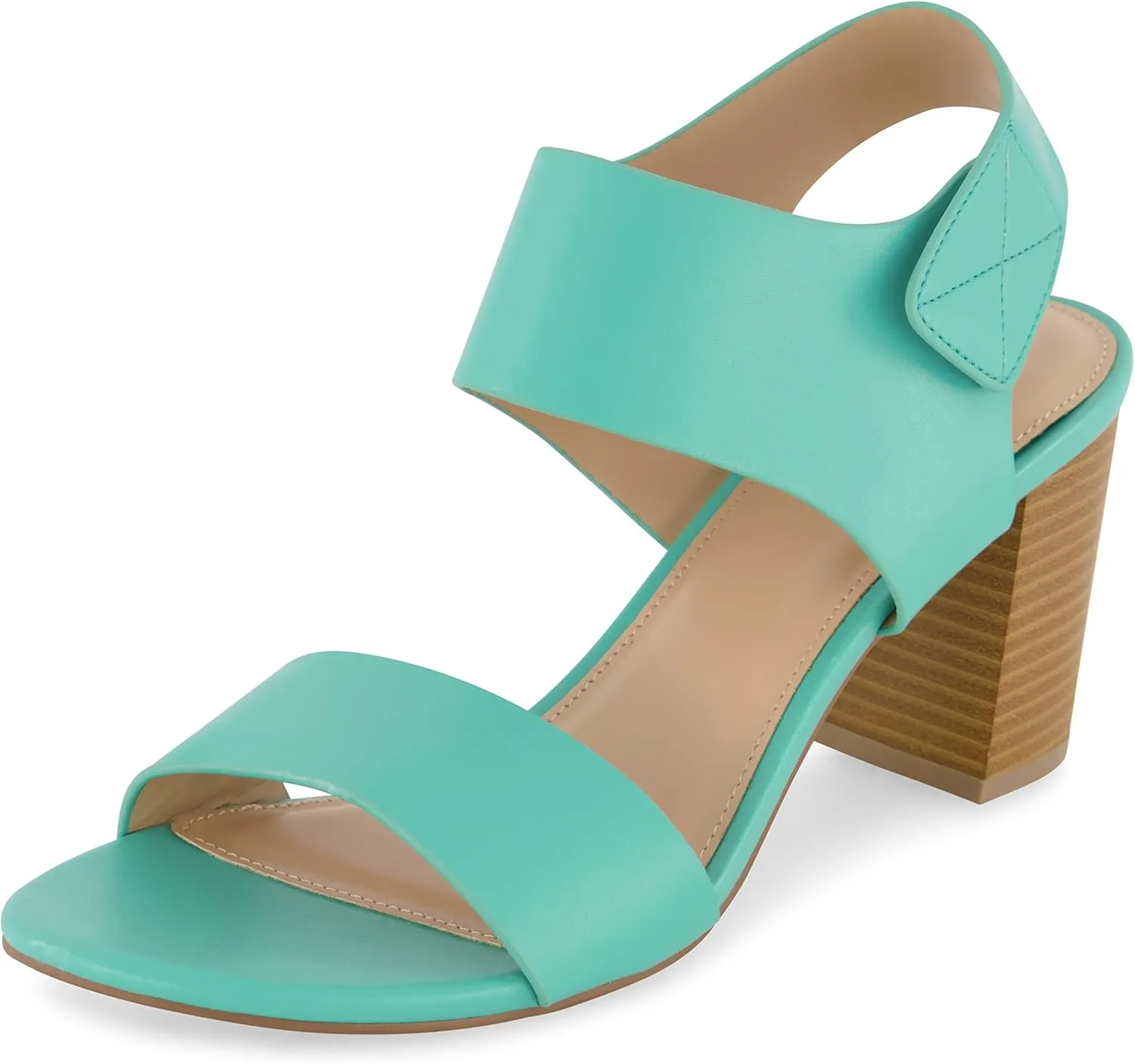 CUSHIONAIRE Women's Talent cut out heel sandal  Memory Foam and Wide Widths Available