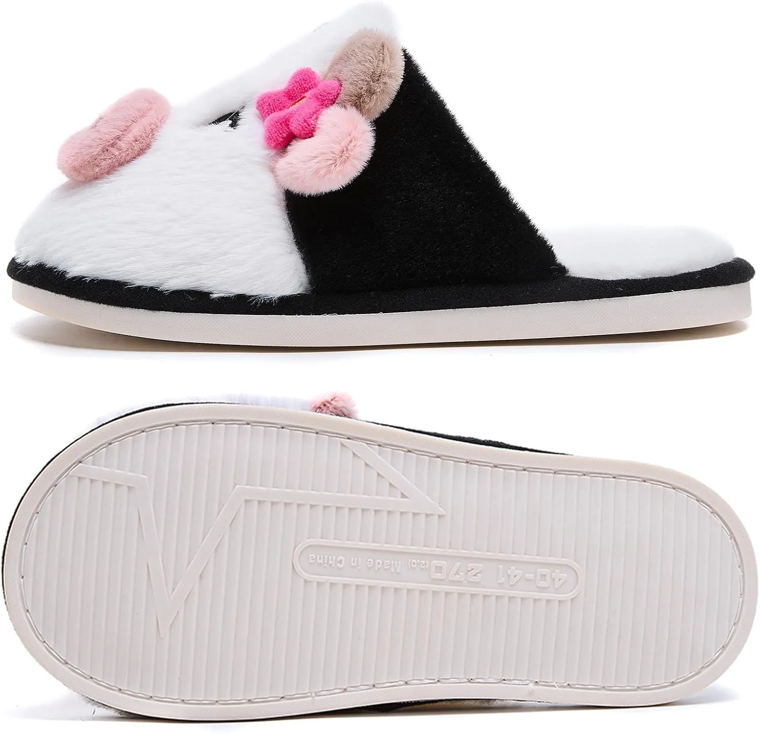 Cute Cow Slippers for Women, Indoor House Slippers, Platform Sole