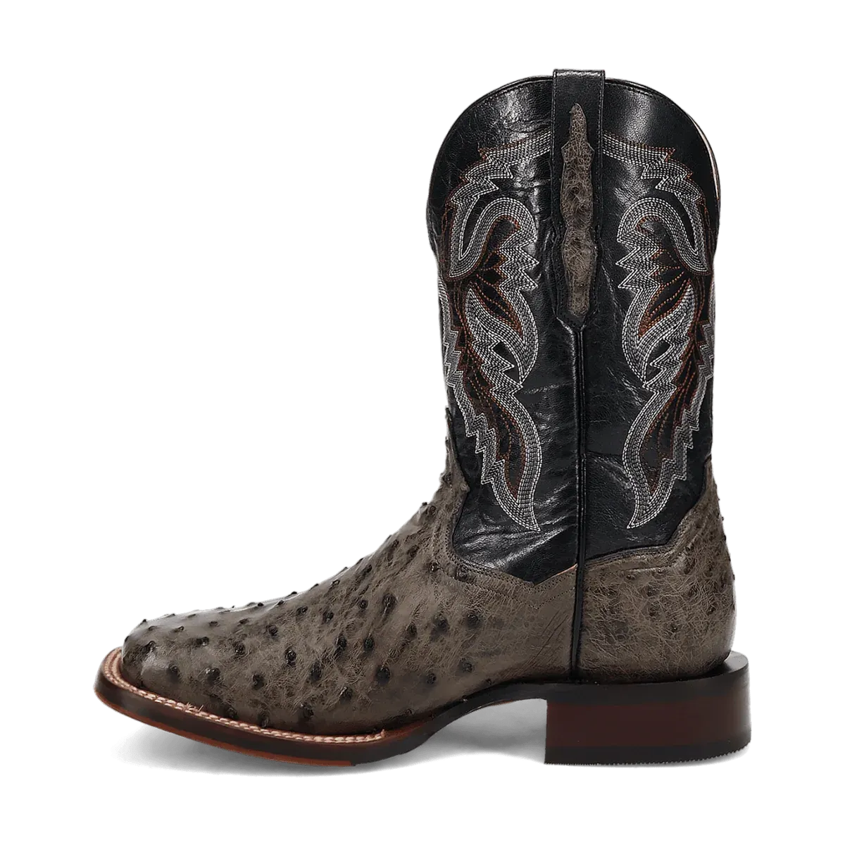 DAN POST ALAMOSA FULL QUILL OSTRICH BOOT - GREY