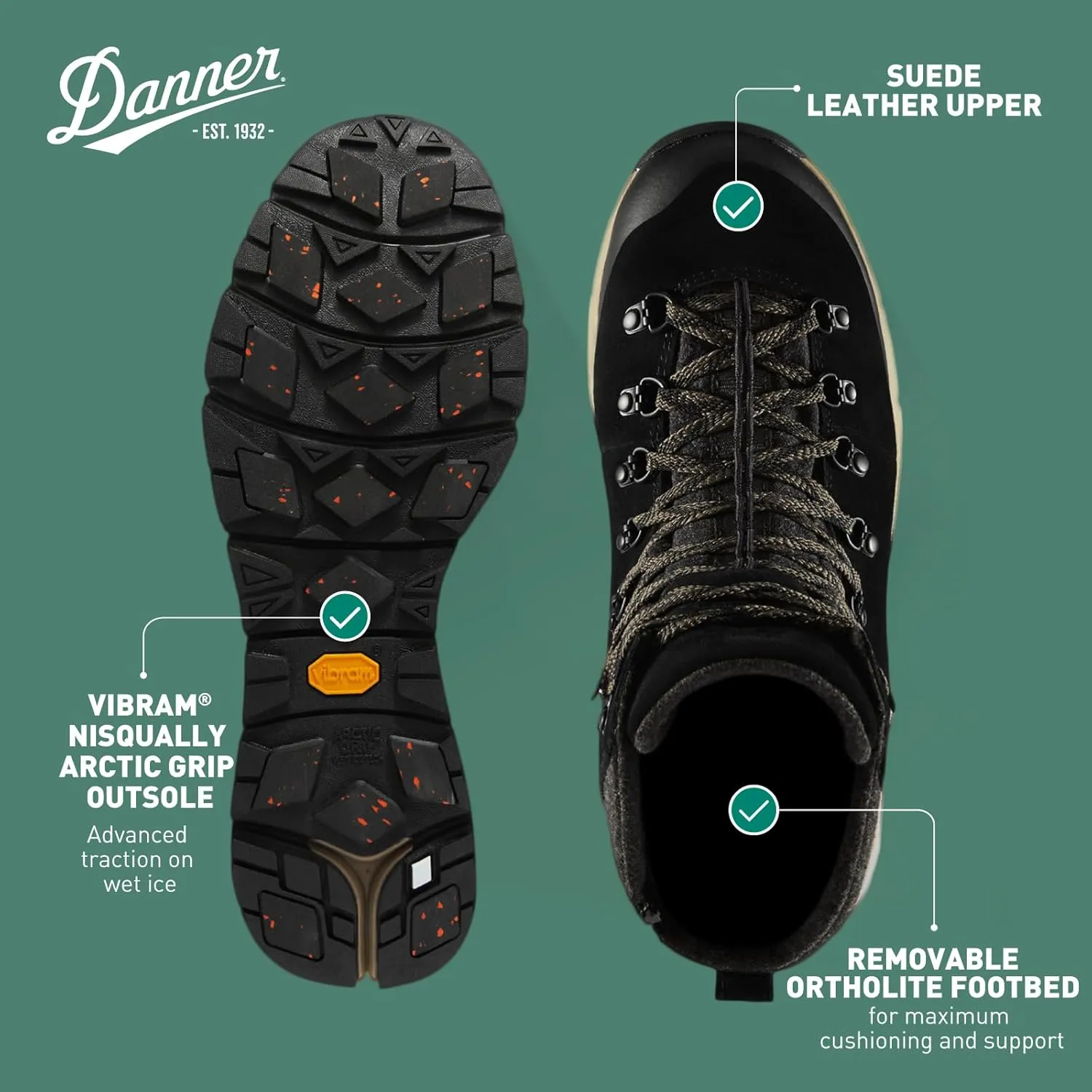 Danner Men's Arctic 600 Side-Zip 7'' 200G Waterproof Hiking Boot