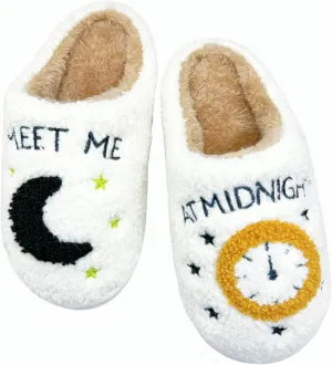 DCLTD Smile Face Slipper Women Slide Kids Fuzzy Slides with Soft Memory Foam Comfort Cotton Slip on Warm Slipper Anti-Slip Soft Sole Slippers for Kids Women Slip-in Men
