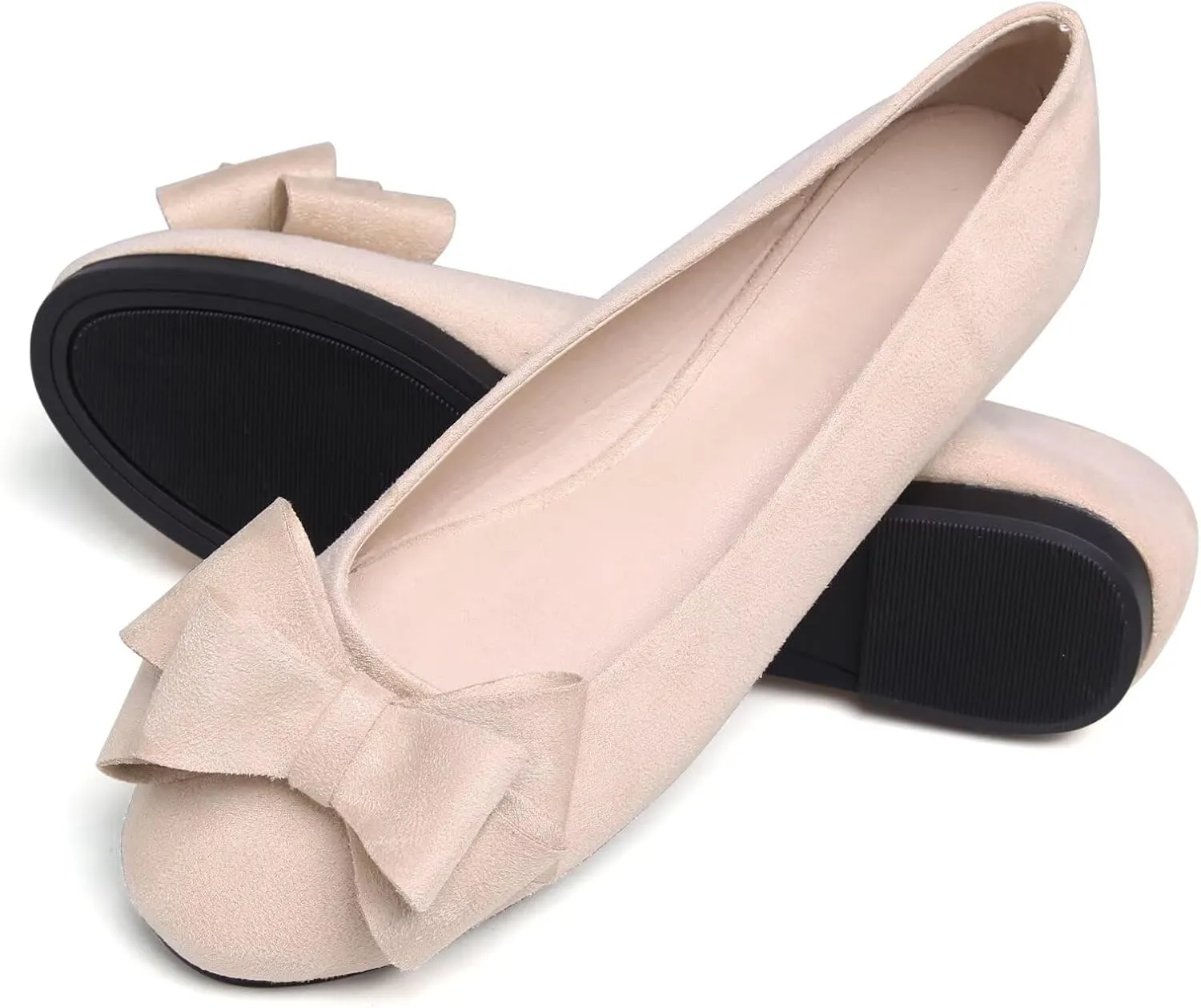 Dear Time Women's Business Casual Ballet Flats Round Toe Flats Soft Slip On Office Shoes for Work