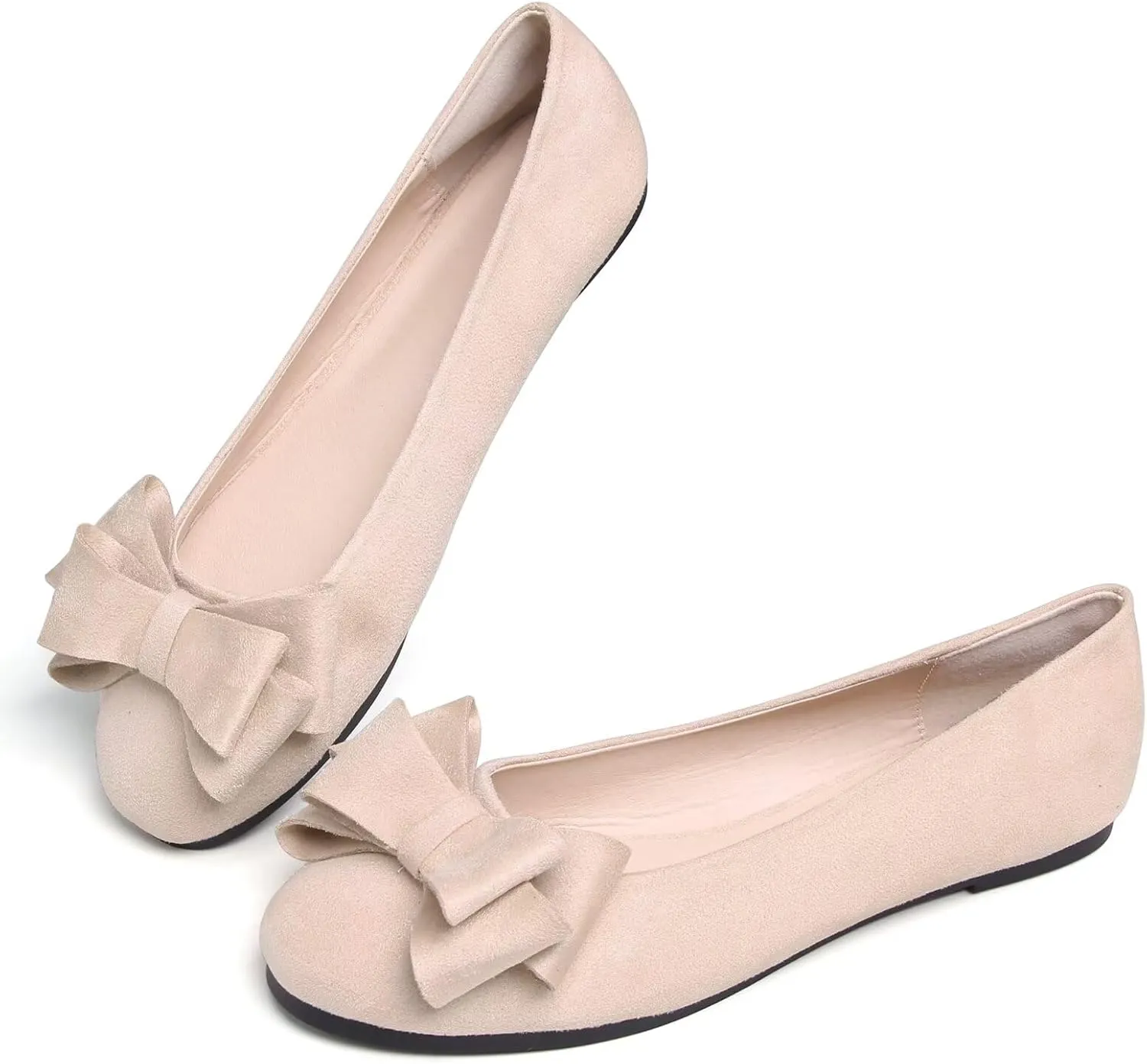 Dear Time Women's Business Casual Ballet Flats Round Toe Flats Soft Slip On Office Shoes for Work