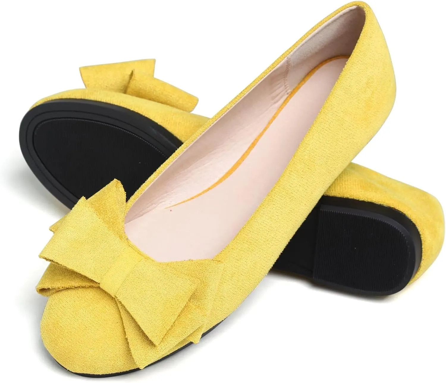 Dear Time Women's Business Casual Ballet Flats Round Toe Flats Soft Slip On Office Shoes for Work