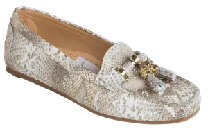 DI CHENZO Women's 1286 Iris Oro Leather Tassel Loafer