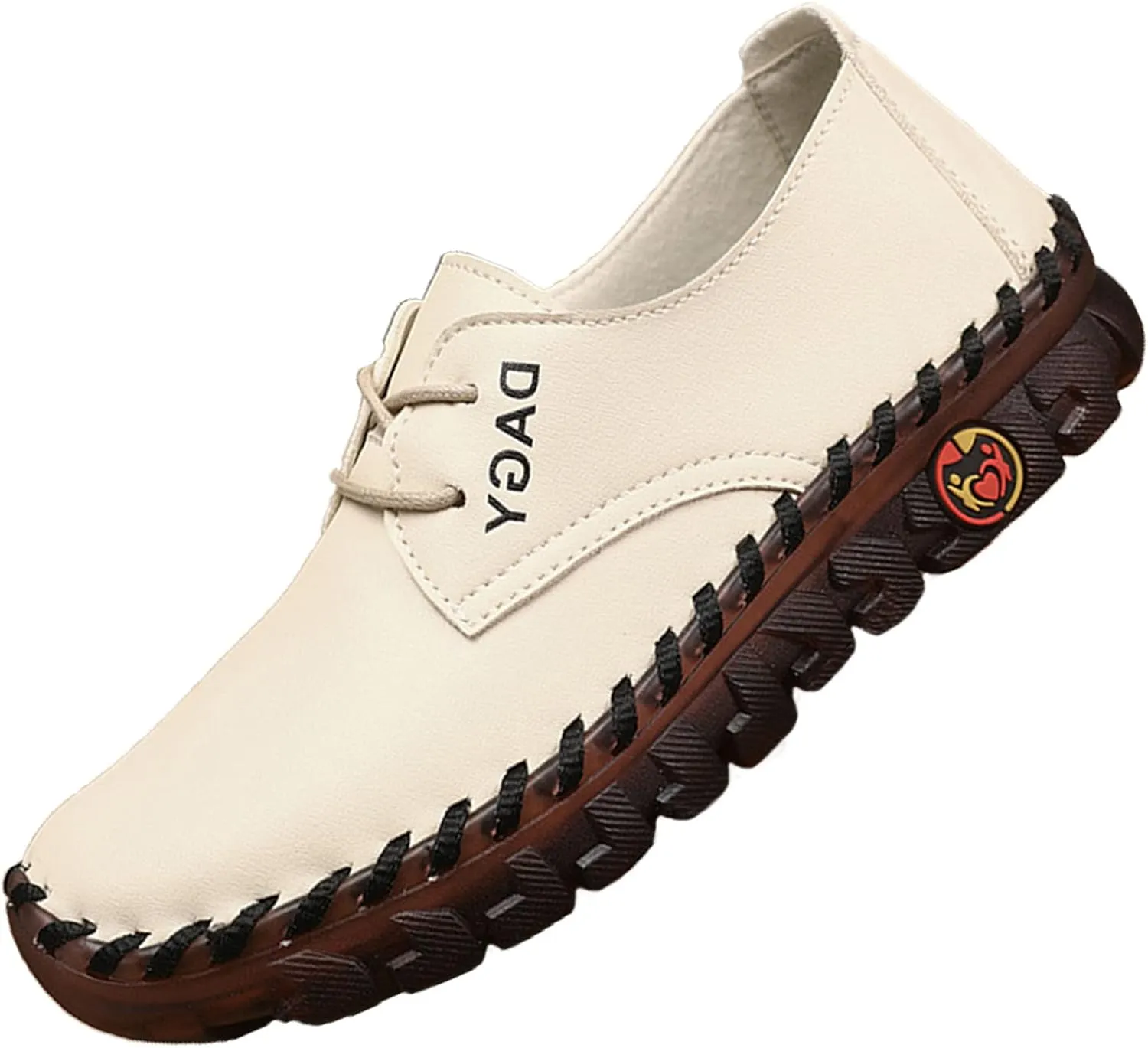 Dimleen Ultra Soft Orthopedic Shoes for Women Slip On Leather Flat Loafers 4D Pain Relief Handmade Soft Bottom Non-Slip Mom Walking Shoes (White,10,Women,10)