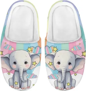 DISNIMO Boys Girls Toddler House Bedroom Slippers,Kids Warm Slip On Home Slippers Cute Winter Nonslip Indoor Slippers