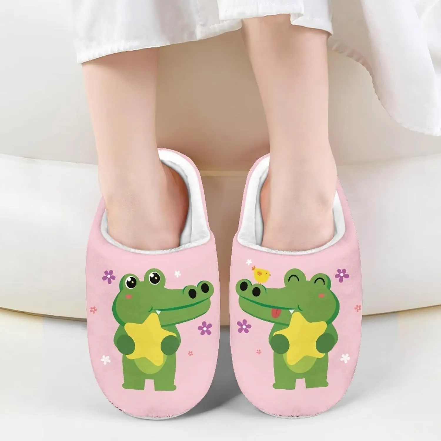 DISNIMO Kids Slippers Household Anti-Slip Indoor Home Bedroom Slippers for Girls and Boys 9-14.5