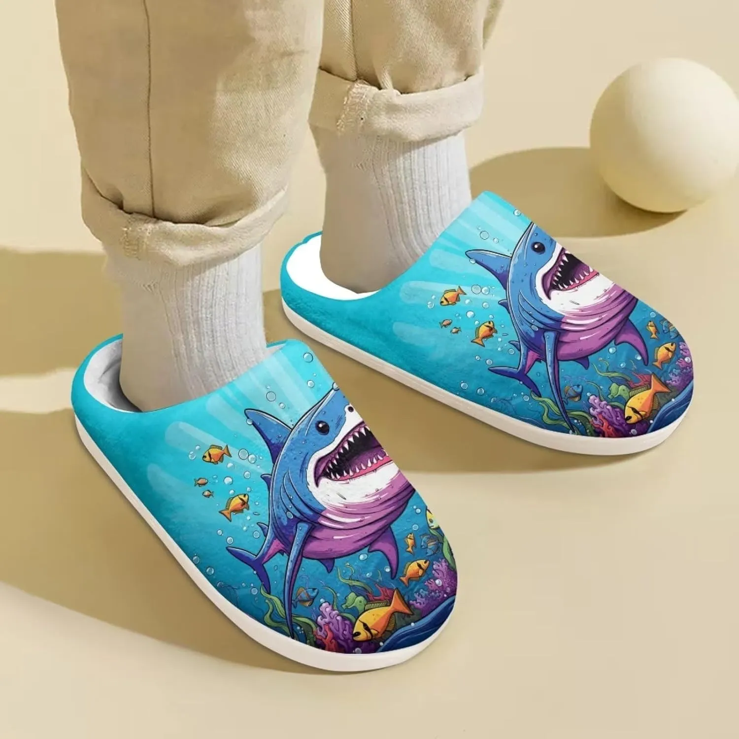 DISNIMO Kids Slippers Household Anti-Slip Indoor Home Bedroom Slippers for Girls and Boys 9-14.5